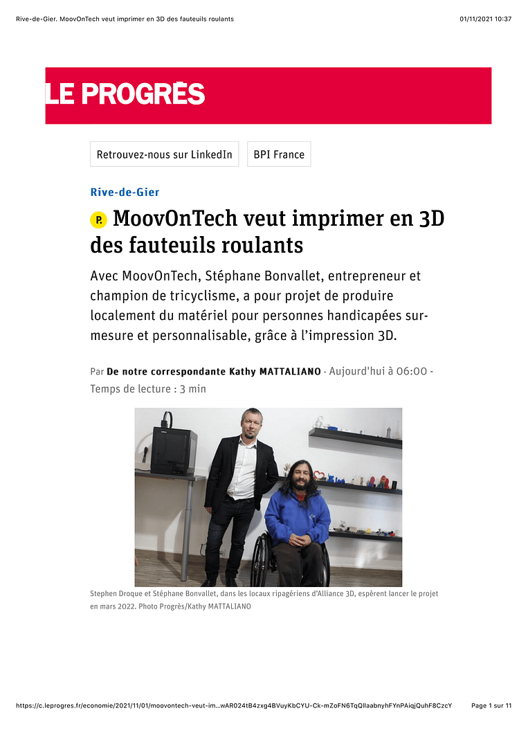 Lancement Moovontech Rouladonf rive de gier stéphane bonvallet