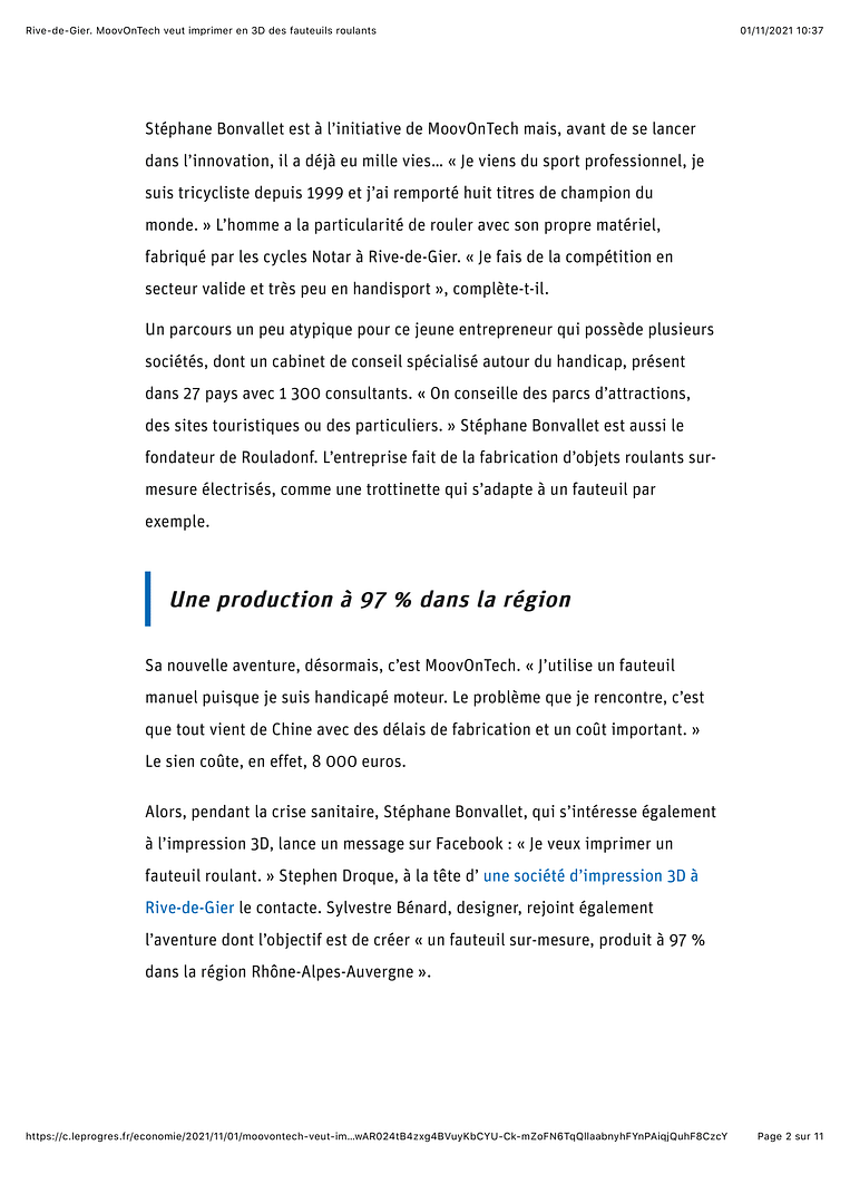 Lancement Moovontech Rouladonf rive de gier