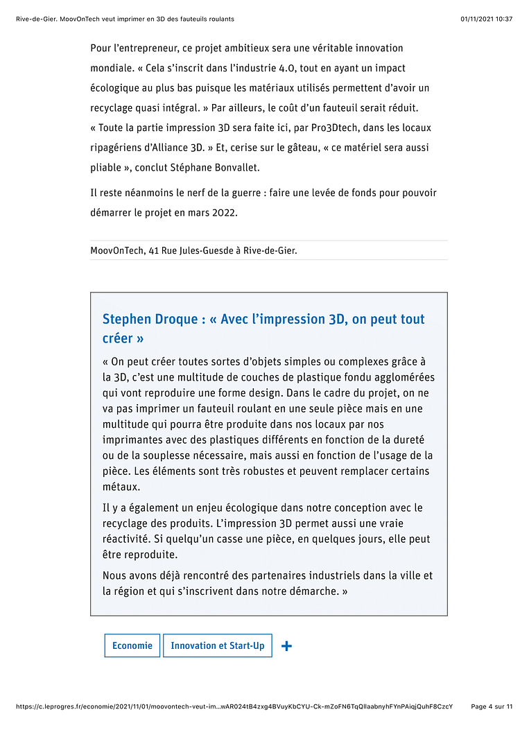 Lancement Moovontech Rouladonf rive de gier