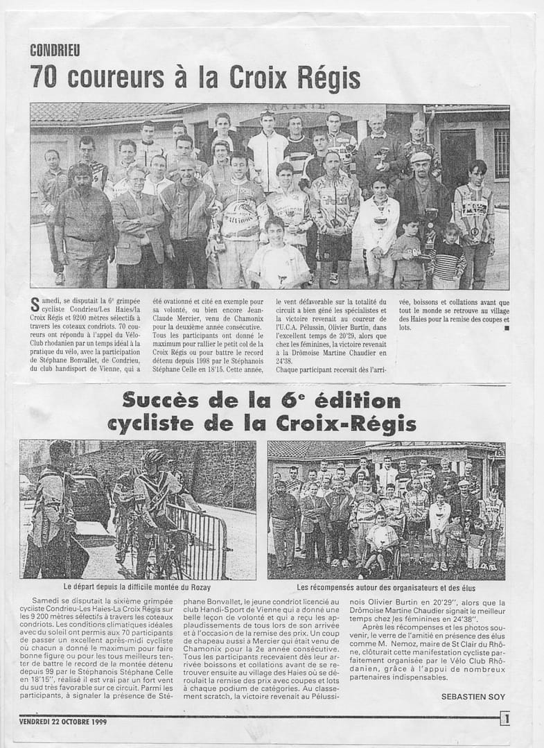 Stéphane bonvallet Croix régis vélo tricycle